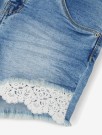 Salli jeans shorts med blonder thumbnail