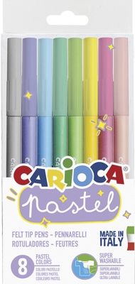 Pastell tusjer tynn 8 stk Carioca