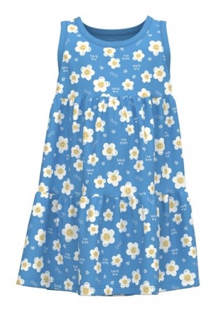 Name It kjole Vigga blå med blomster